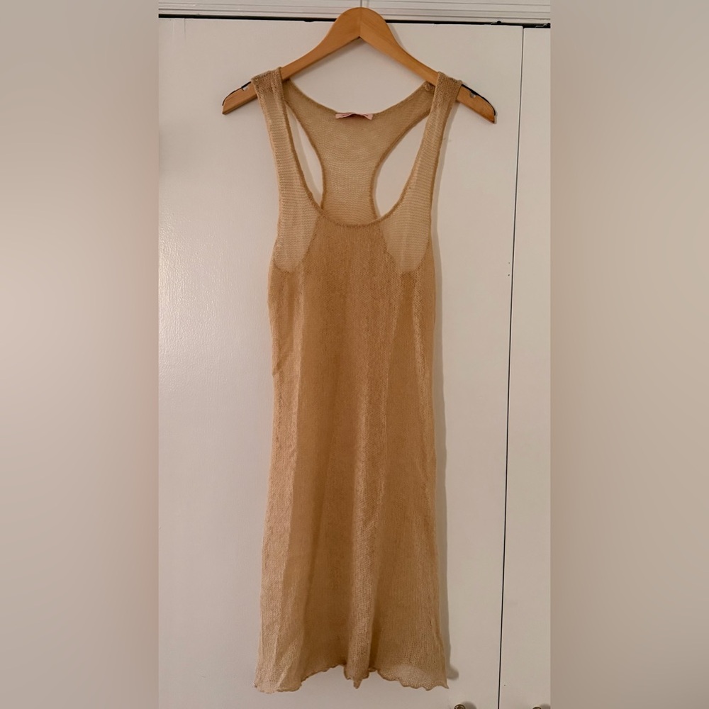 Pamela Anderson Sheer Knit Top